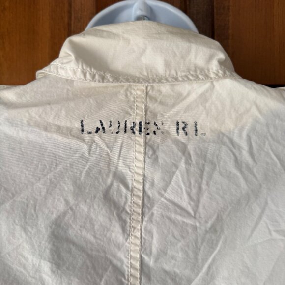 LRL Lauren Jeans Co. White Double-Breasted Jacket Medium - Picture 13 of 16
